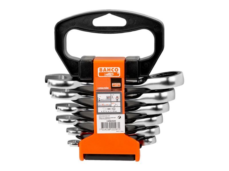 Produktbild Bahco Kurzer Knarren Ring Maulschlüssel Satz 6 teilig