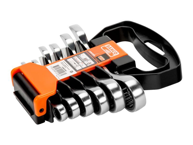 Produktbild Kurzer Knarren-Ring-Maulschlüssel-Satz, 6-teilig/Kunststoffholster bild 2