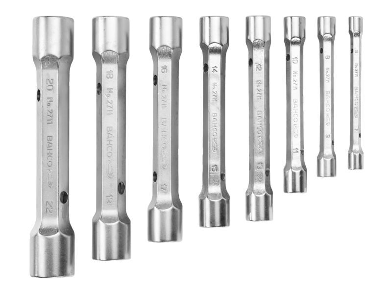 Produktbild Bahco Metrischer Doppelsteckschlüssel-Satz 8 Stück 6 - 22 mm