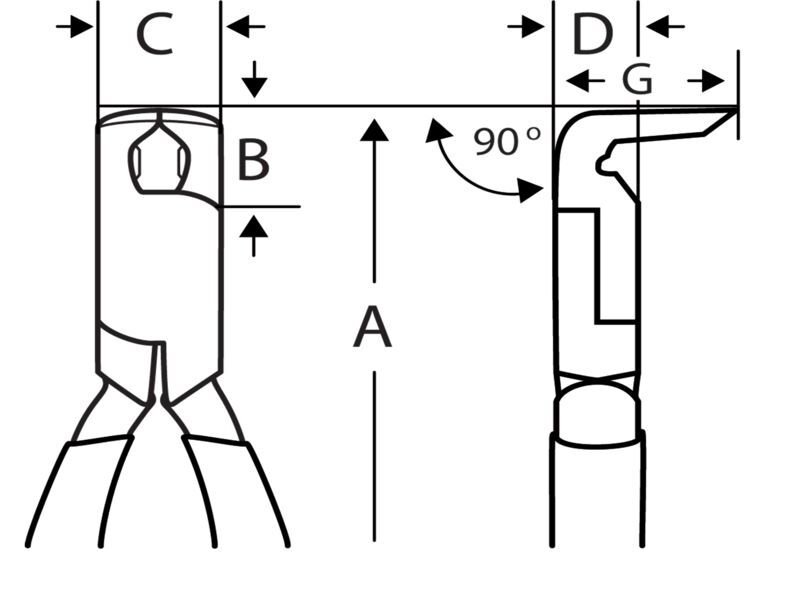 Produktbild 90°-Seitenschneider mit PVC-beschichteten Griffen, phosphatiert, 143 mm bild 3