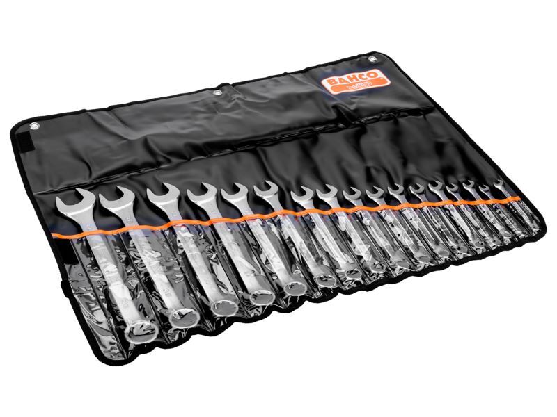 Produktbild Bahco Ring Maulschlüssel Satz 17 teilig in Kunststofftasche 8-32 mm