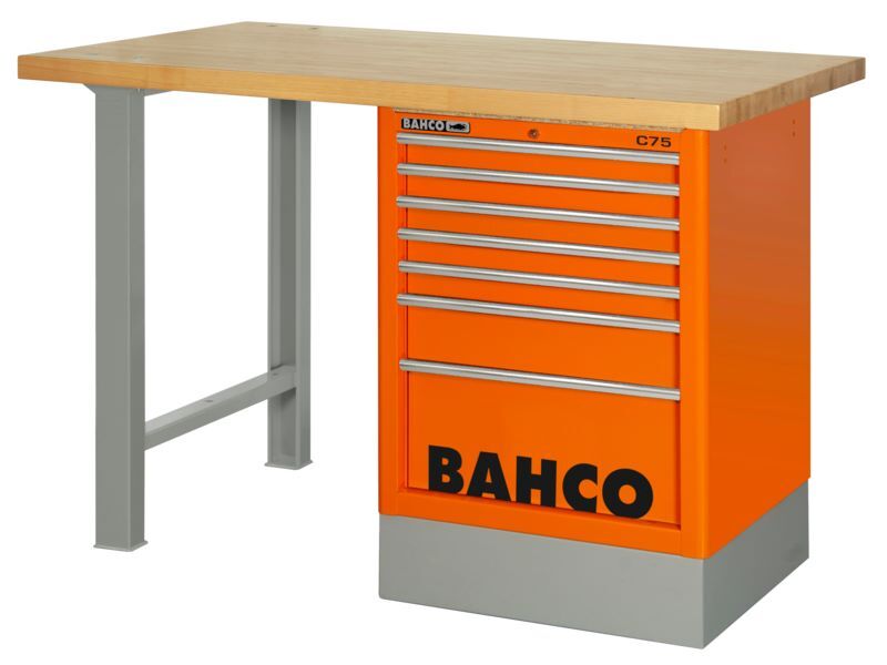 Produktbild Bahco Robuste Werkbank 8 Schubladen 1030 x 750 x 1500 mm Kastanienholz