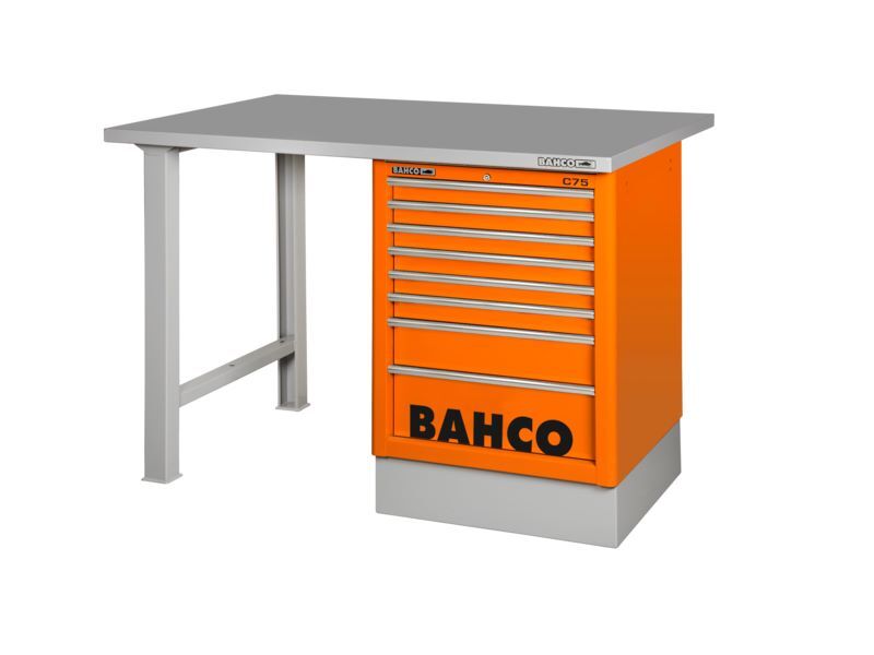 Produktbild Bahco Werkbank mit 8 Schubaden 1030x750x1500 mm Edelstahl Arbeitsplatte 40 mm