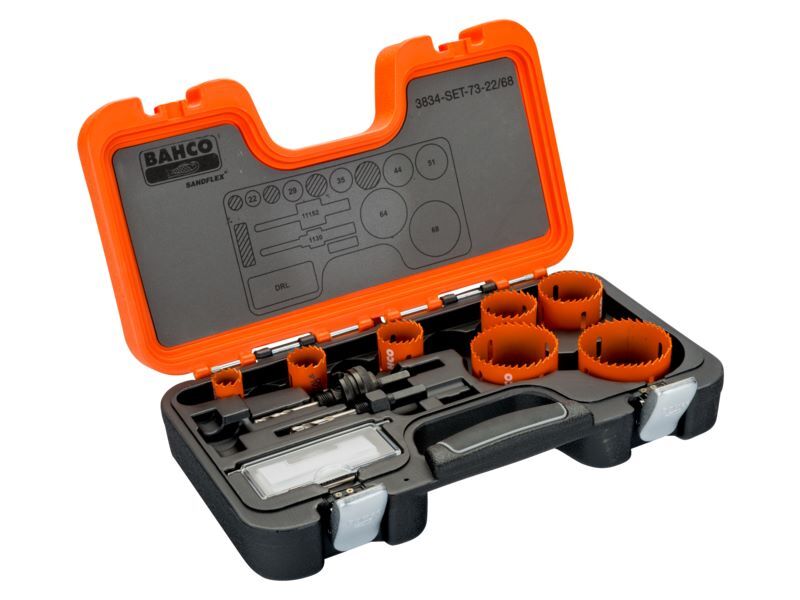 Produktbild Bahco Sandflex Bimetall-Lochsägen Satz 22 mm - 68 mm 10 teilig