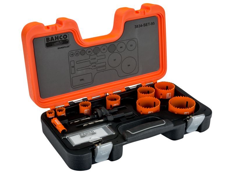 Produktbild Bahco Sandflex Bimetall-Lochsägen-Satz für Metall/Holzplatten 16 mm - 64 mm 12 teilig
