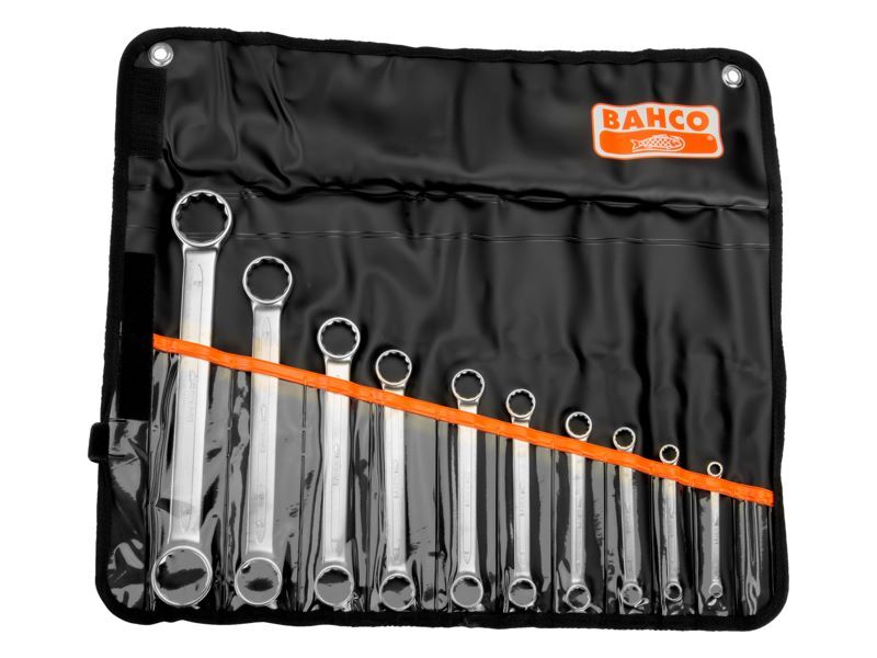 Produktbild Bahco Satz flacher Doppelringschlüssel 10 Stück in einer Tasche