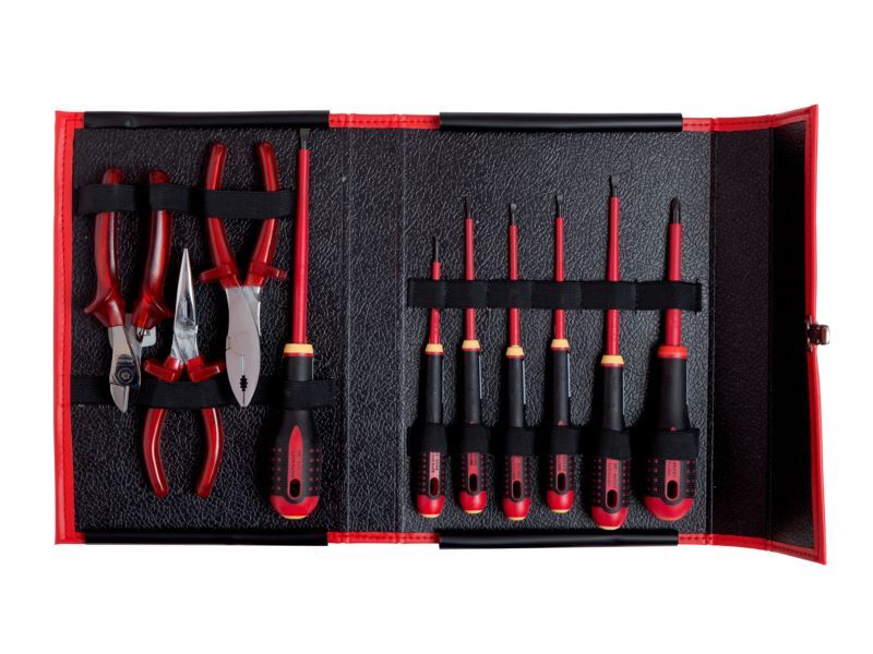 Produktbild Bahco Satz isolierter Elektriker Werkzeuge in faltbarer Tasche 10 Teile