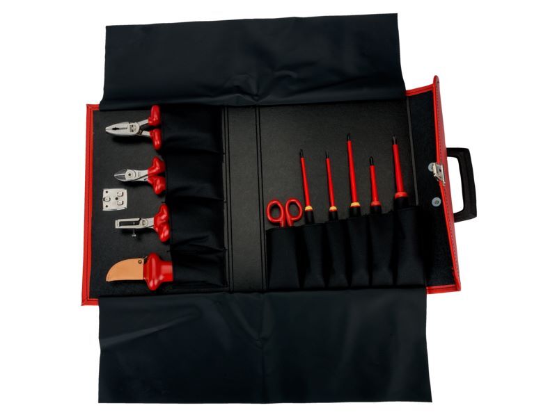Produktbild Satz isolierter Elektriker-Werkzeuge in Ledertasche – 10-teilig bild 2