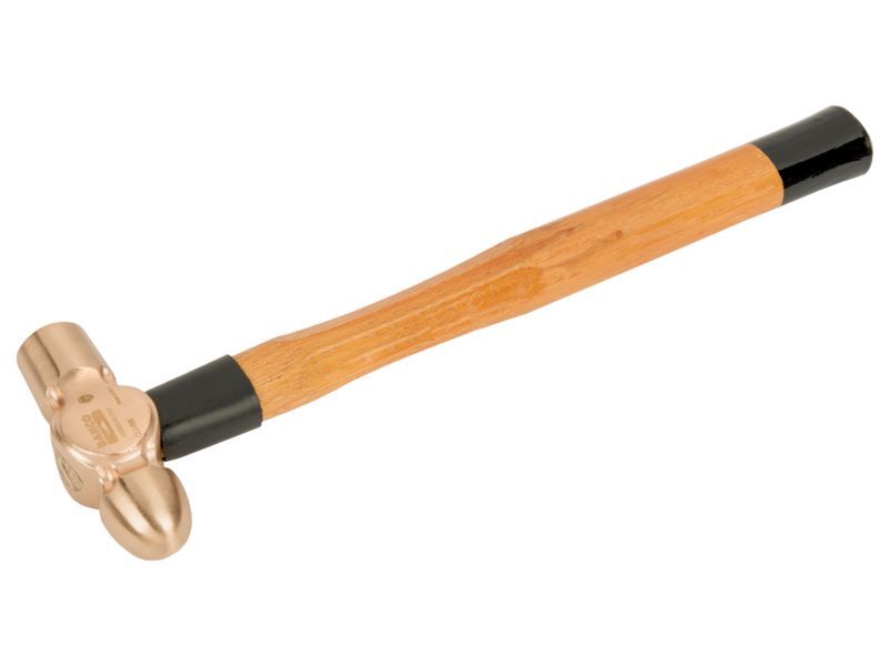 Produktbild Schlosserhammer mit Kugelpinne, Kupferberyllium-Kopf und Holzgriff, funkenfrei,  bild 2