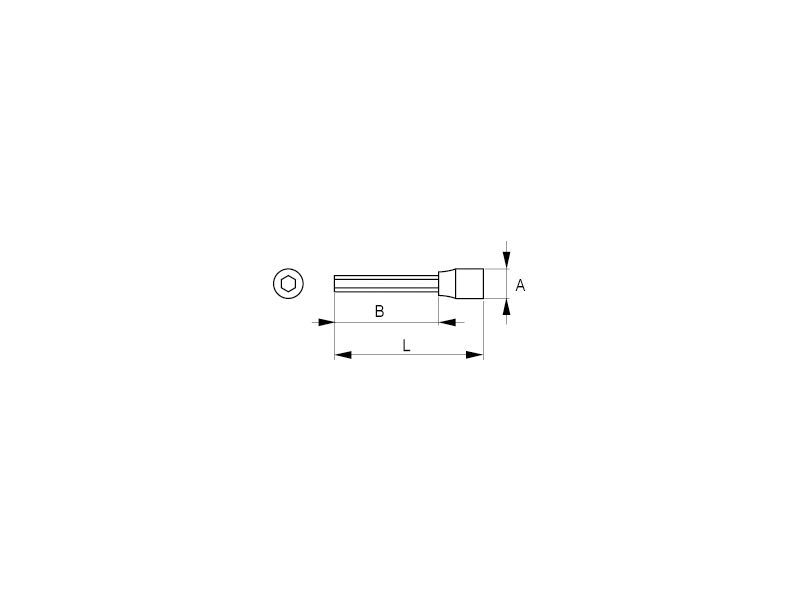 Produktbild 1/2" Schraubendreher-Einsätze für Innensechskantschrauben, 5 x 100 mm bild 2