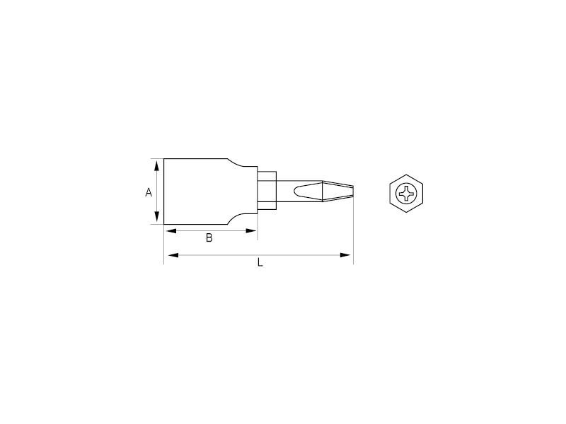 Produktbild 1/4" Schraubendreher-Einsätze für Phillips-Schrauben PH-3 bild 2