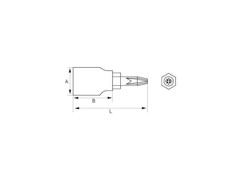 Produktbild 1/4" Schraubendreher-Einsätze für Pozidriv-Schrauben PZ-3 bild 2