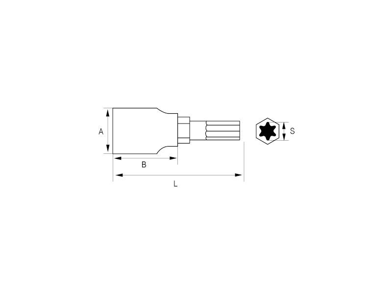 Produktbild 1/4" Schraubendreher-Einsätze für Torx-Schrauben - T25 bild 2