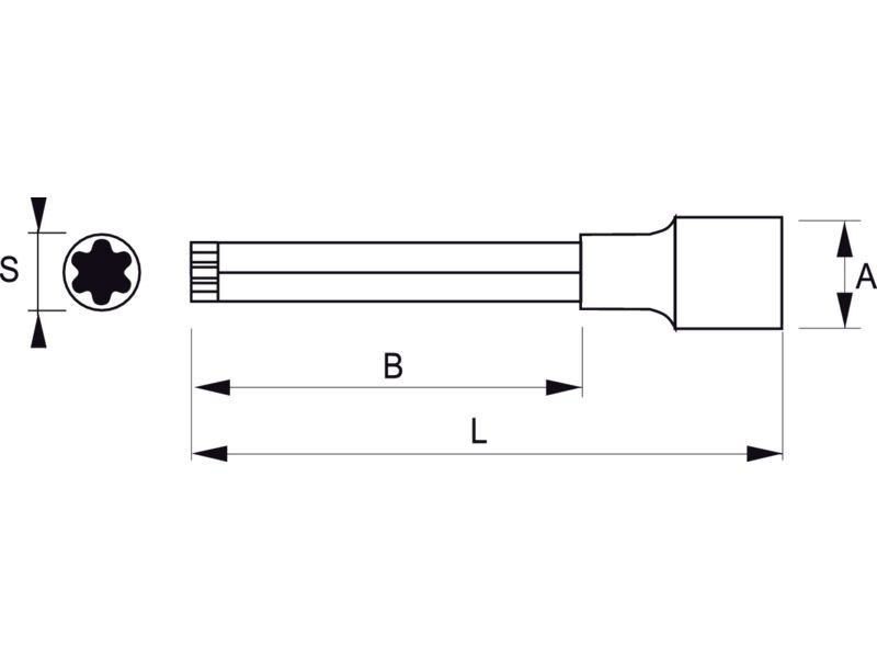 Produktbild 1/2" Schraubendreher-Einsätze für Torx-Schrauben, T45 x 120 mm bild 2