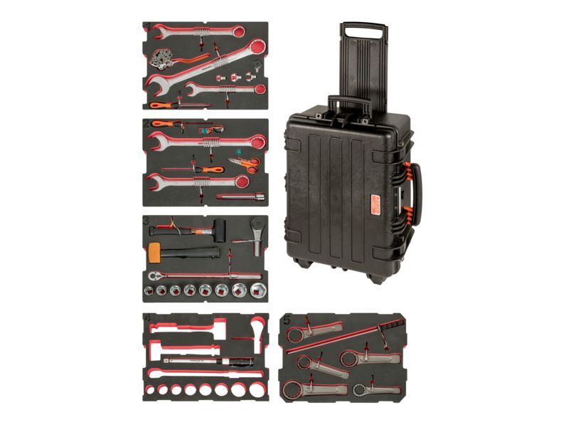 Produktbild Bahco Stabiler Hartschalenkoffer mit Werkzeugsatz 35 teilig 480x630x290 mm