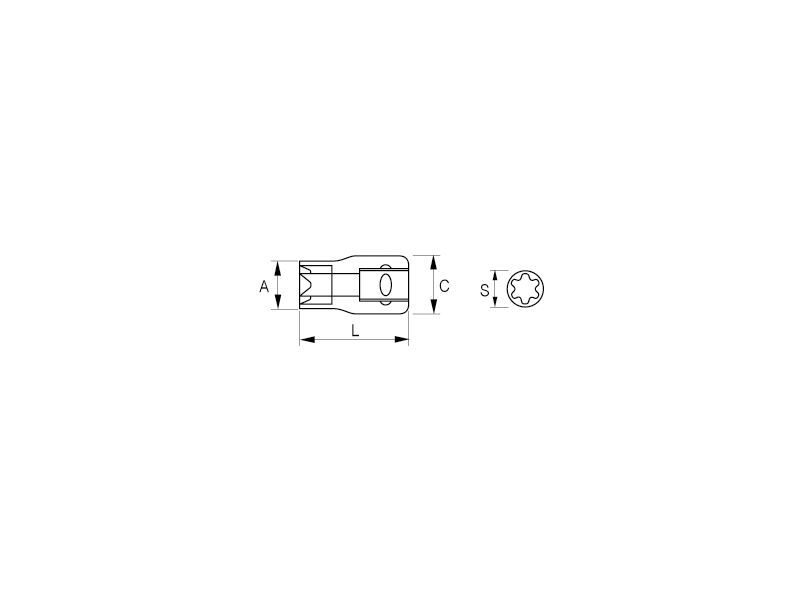 Produktbild 1/2" Steckschlüssel-Einsätze, Torx E-16 bild 2