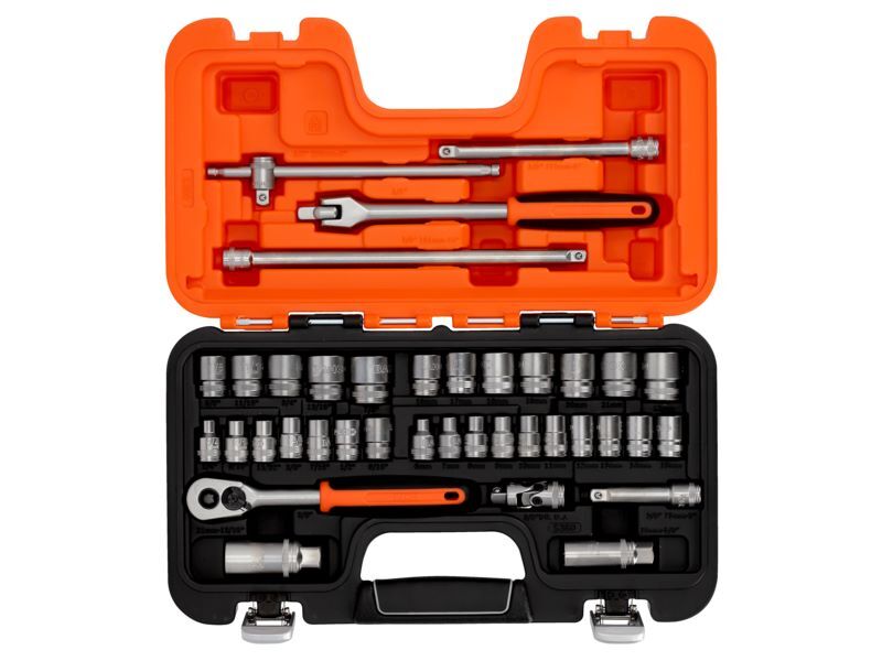 Produktbild 3/8" Steckschlüssel-Satz, metrisch bzw. Zoll, Sechskant – 38-teilig bild 2