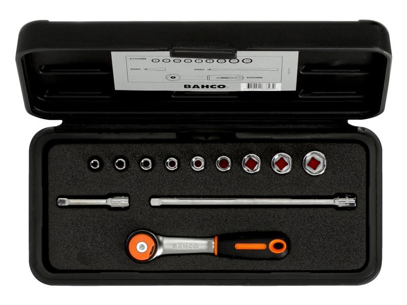 Produktbild 1/4" Steckschlüssel-Satz, metrisch, Sechskantprofil, inklusive Umschaltknarre mi bild 2