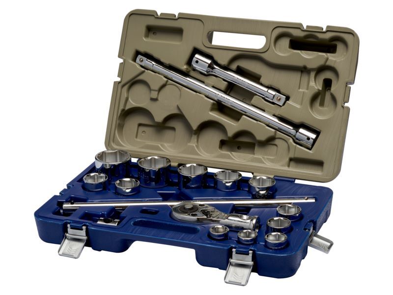 Produktbild Bahco Steckschlüssel Satz Sechskant 17-teilig 22-50 mm 3/4 Zoll
