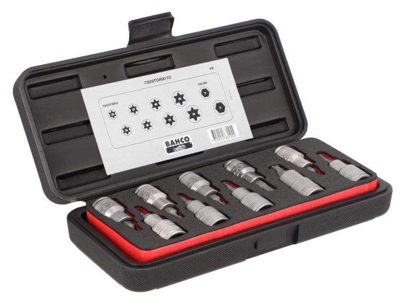 Produktbild Bahco Steckschlüssel-Satz 1/2 Zoll für TORX / Phillips-Schrauben 10 teilig