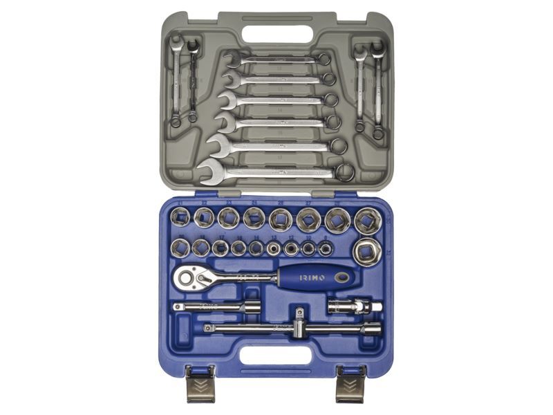 Produktbild 1/2" Steckschlüssel. und Ring-Maulschlüssel-Satz, Sechskant, 33-teilig bild 2