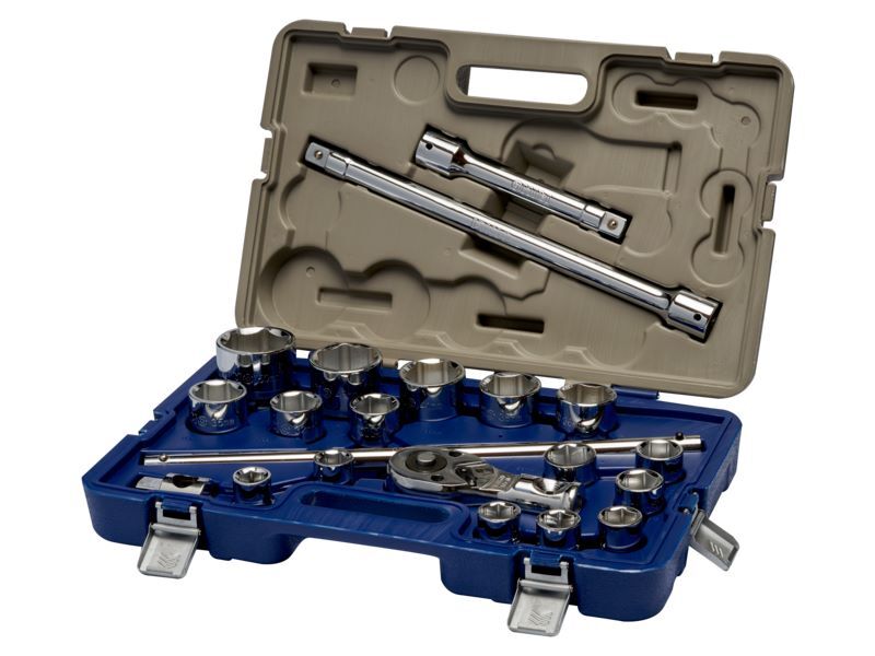 Produktbild Bahco Steckschlüssel-Satz Sechskant 21-teilig 19-50 mm 3/4 Zoll