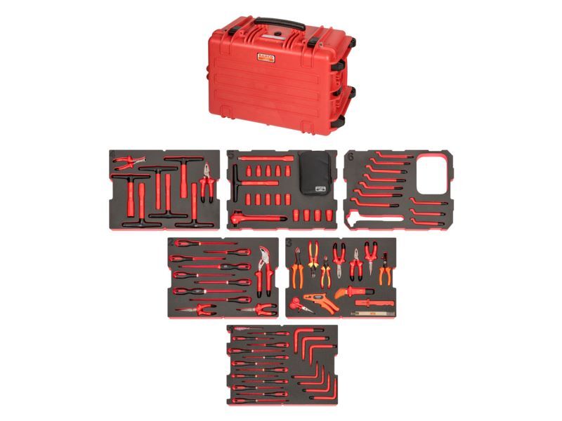 Produktbild Bahco Strapazierfähiger Hartschalenkoffer isoliert 79-teilig 290x480x630 mm