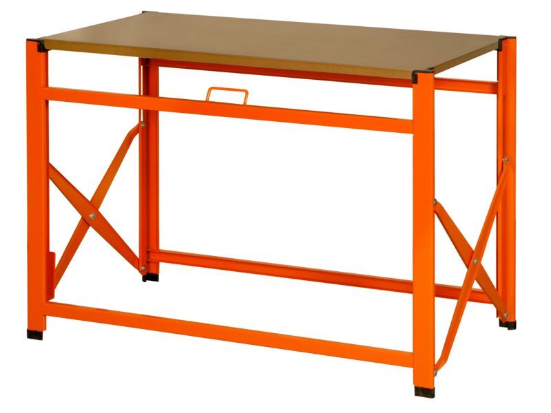 Produktbild Bahco Tragbare Werkbank aus MDF verzinkt orange 1200 × 510 × 840 mm