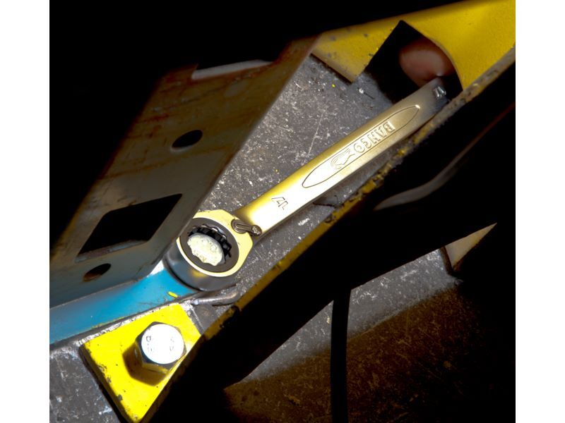 Produktbild 6-mm-Knarren-Ring-Maulschlüssel, verchromt, 128 mm bild 2