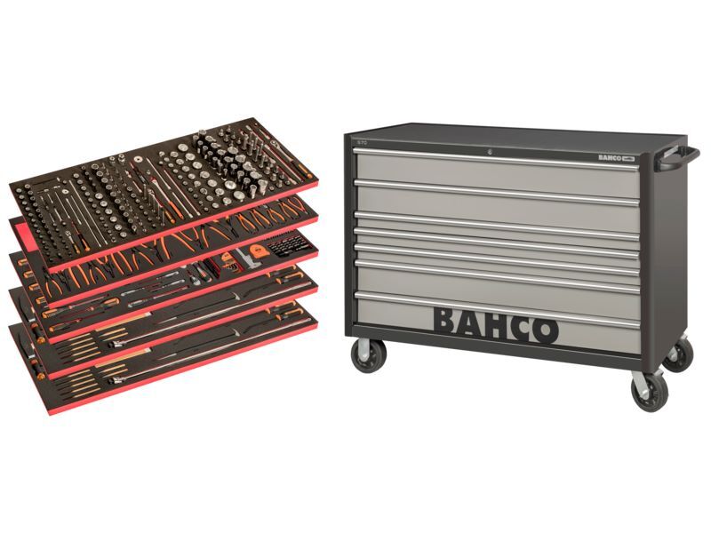 Produktbild Bahco 53" Werkstattwagen mit universellen Werkzeugen - 488-teilig bild 2