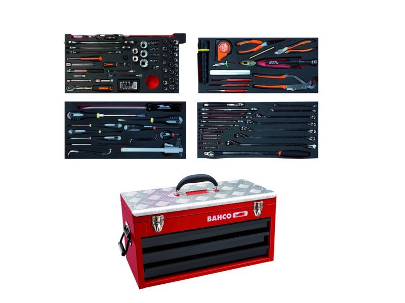 Produktbild Bahco Werkzeugsatz Luftfahrt 129 teilig 335x565x260 mm