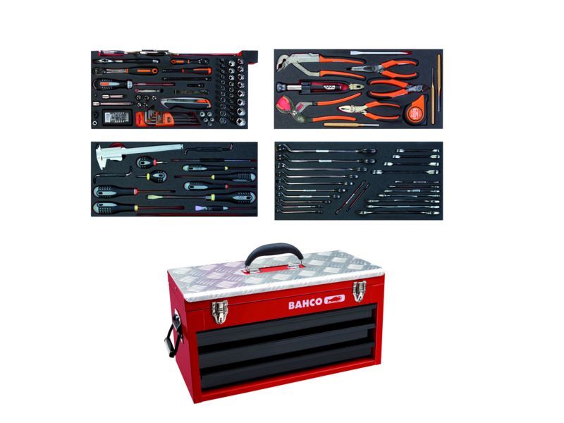 Produktbild Bahco Werkzeugsatz Luftfahrt 152 teilig 335x565x260 mm