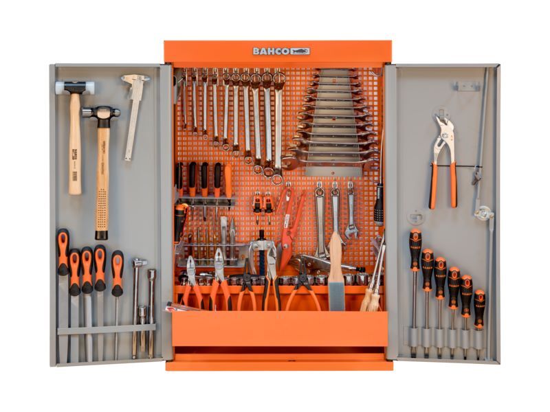 Produktbild Bahco Werkzeugschrank 900x602x250 mm 110 teilig mit zweitürigem Allzweck-Werkzeugsatz