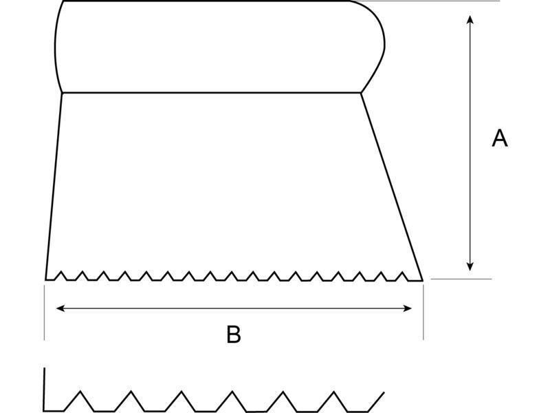 Produktbild Ziehklinge mit Dreiecksverzahnung, 130 × 120 mm bild 2