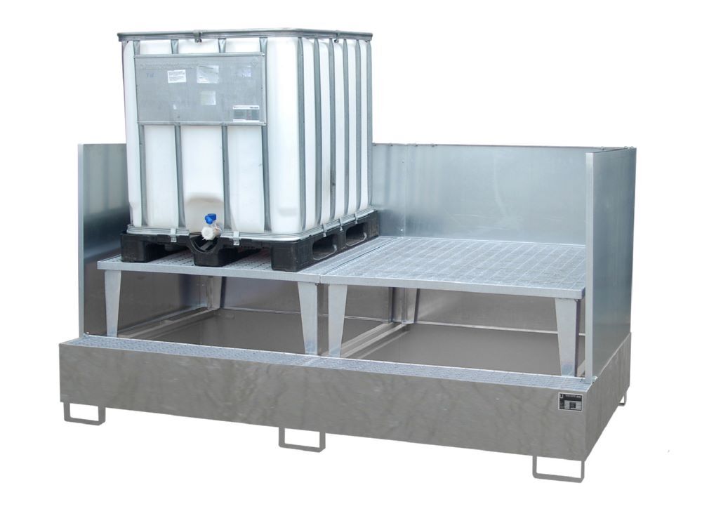 Bauer Südlohn Auffangwanne AWA 1000-2 SW feuerverzinkt mit Abfüllaufsatz Produktbild Bauer Südlohn Auffangwanne AWA 1000-2 SW feuerverzinkt mit Abfüllaufsatz