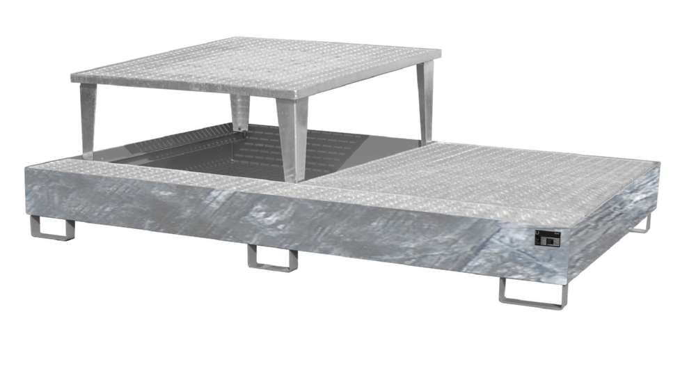 Bauer Auffangwanne AWA 21 1000 Liter 2650 x 865 x 1460 mm feuerverzinkt Produktbild Bauer Auffangwanne AWA 21 1000 Liter 2650 x 865 x 1460 mm feuerverzinkt