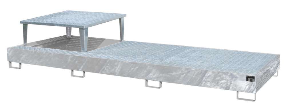 Bauer Auffangwanne AWA 31 3850 x 780 x 1460 mm feuerverzinkt Produktbild Bauer Auffangwanne AWA 31 3850 x 780 x 1460 mm feuerverzinkt