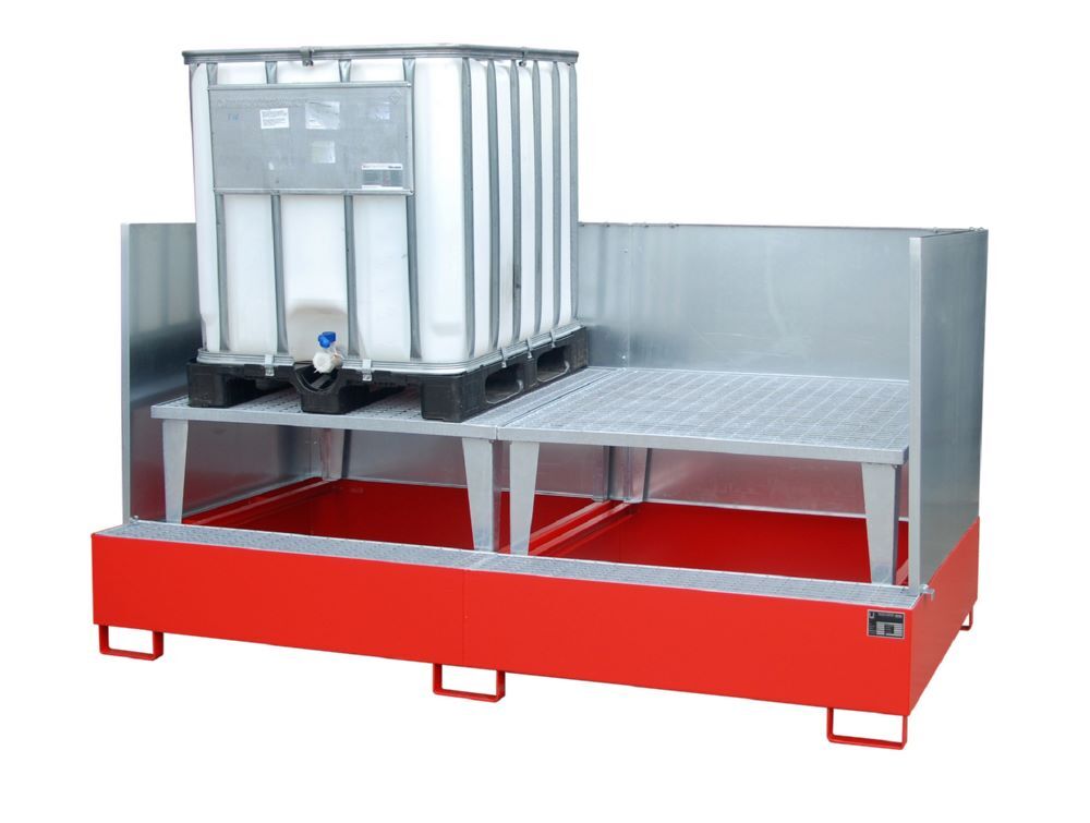 Bauer Südlohn Auffangwanne AWA 1000-2 SW lackiert Feuerrot Breite 2670 mm Produktbild Bauer Südlohn Auffangwanne AWA 1000-2 SW lackiert Feuerrot Breite 2670 mm