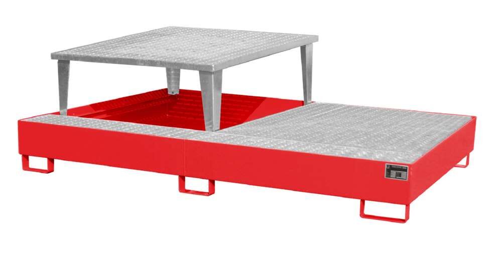 Bauer Auffangwanne AWA 21 1000 Liter 2650 x 865 x 1460 mm feuerrot Produktbild Bauer Auffangwanne AWA 21 1000 Liter 2650 x 865 x 1460 mm feuerrot