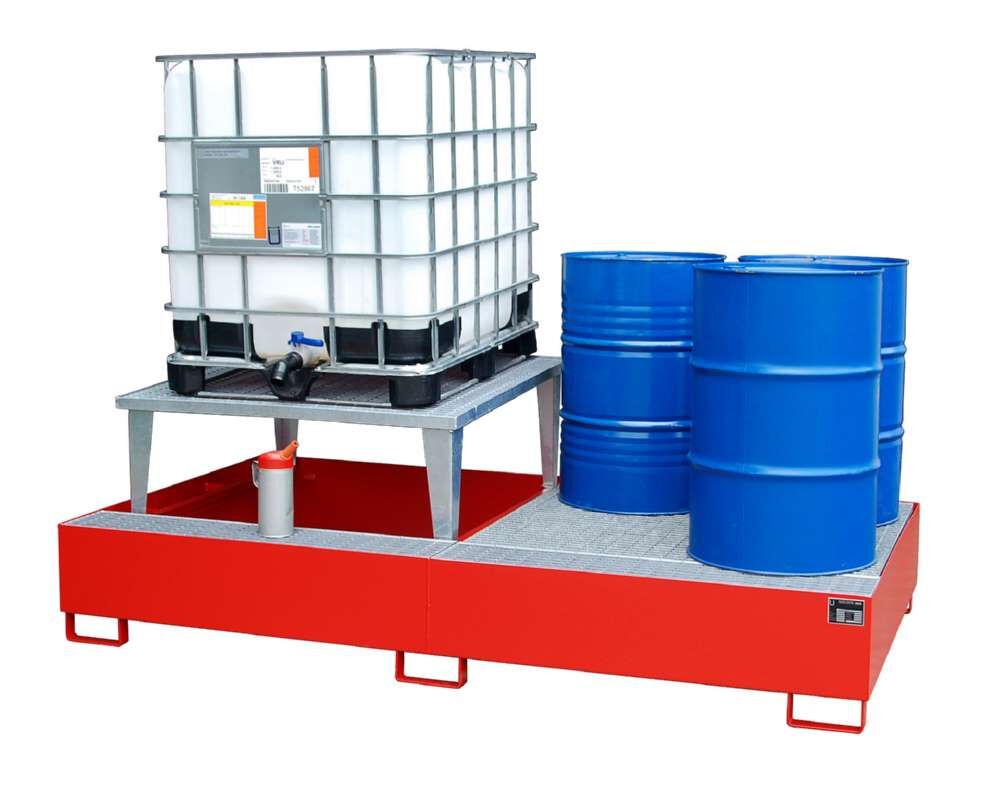 Bauer Auffangwanne AWA 21 1000 Liter 2650 x 865 x 1460 mm feuerrot Produktbild Bauer Auffangwanne AWA 21 1000 Liter 2650 x 865 x 1460 mm feuerrot bild 2