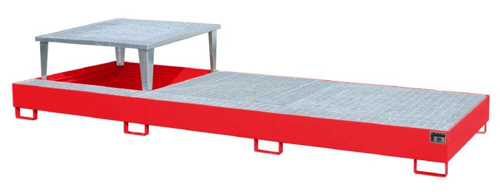 Bauer Auffangwanne AWA 31 3850 x 780 x 1460 mm lackiert feuerrot Produktbild Bauer Auffangwanne AWA 31 3850 x 780 x 1460 mm lackiert feuerrot