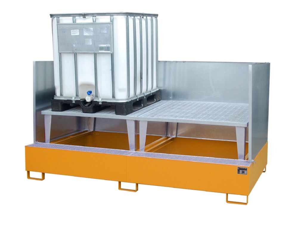 Bauer Südlohn Auffangwanne AWA 1000-2 SW lackiert Gelborange Auffangvolumen 1000 Liter Produktbild Bauer Südlohn Auffangwanne AWA 1000-2 SW lackiert Gelborange Auffangvolumen 1000 Liter