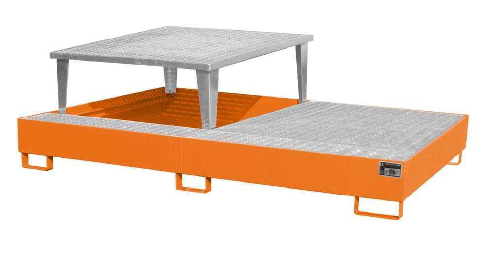 Bauer Auffangwanne AWA 21 1000 Liter 2650 x 865 x 1460 mm gelborange Produktbild Bauer Auffangwanne AWA 21 1000 Liter 2650 x 865 x 1460 mm gelborange