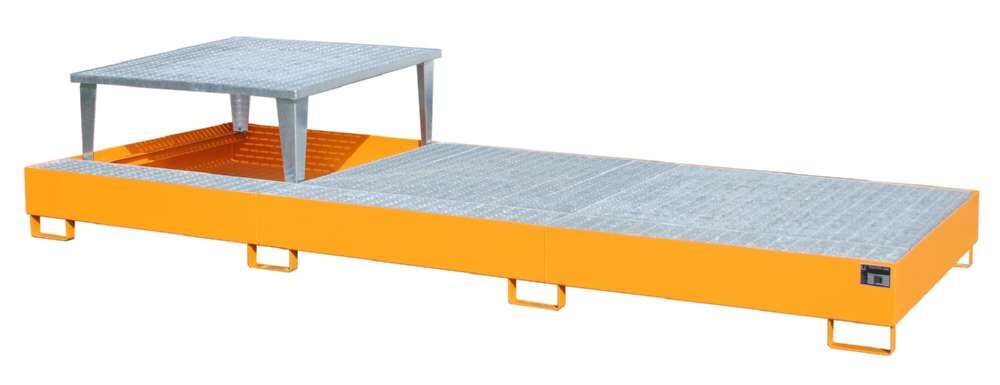 Bauer Auffangwanne AWA 31 3850 x 780 x 1460 mm lackiert gelborange Produktbild Bauer Auffangwanne AWA 31 3850 x 780 x 1460 mm lackiert gelborange