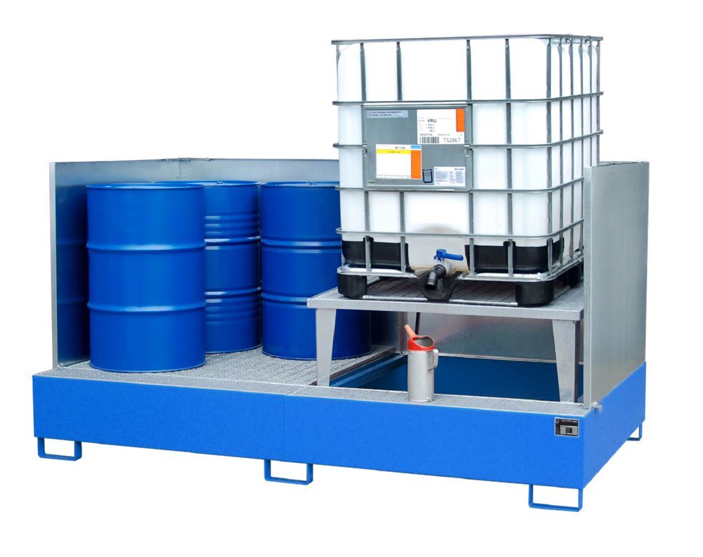 Bauer Südlohn Auffangwanne AWA 21 SW lackiert Lichtblau Auffangvolumen 1000 Liter Produktbild Bauer Südlohn Auffangwanne AWA 21 SW lackiert Lichtblau Auffangvolumen 1000 Liter