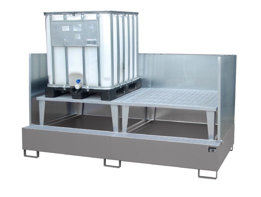 Bauer  Auffangwanne AWA 1000-2 SW lackiert Mausgrau B 2670 x H 1405 x L 1460 mm Produktbild Bauer  Auffangwanne AWA 1000-2 SW lackiert Mausgrau B 2670 x H 1405 x L 1460 mm