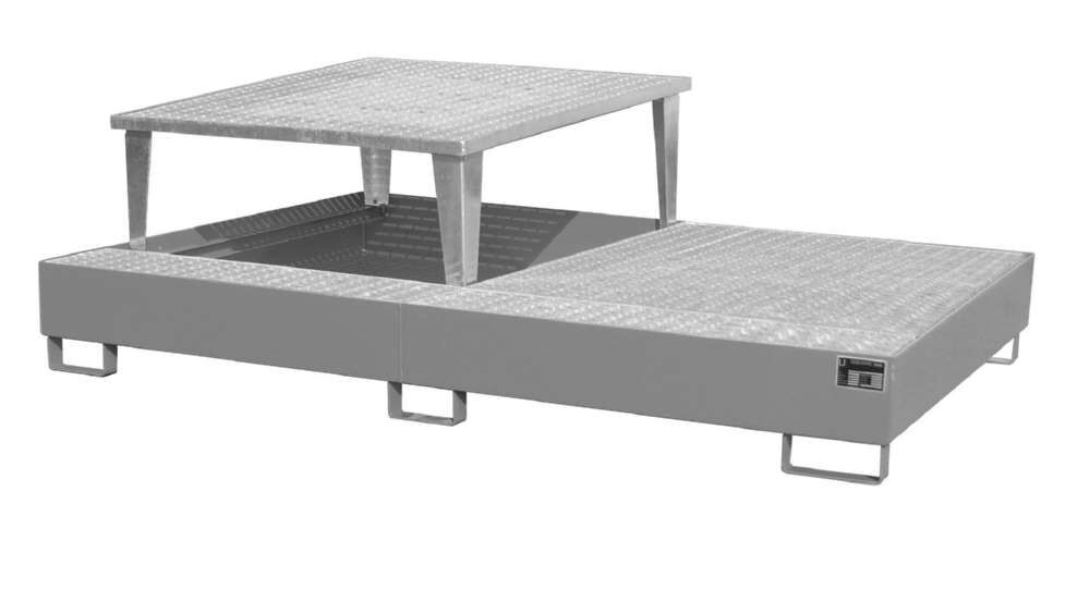 Bauer Auffangwanne AWA 21 1000 Liter 2650 x 865 x 1460 mm mausgrau Produktbild Bauer Auffangwanne AWA 21 1000 Liter 2650 x 865 x 1460 mm mausgrau