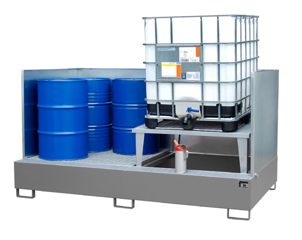 Bauer Südlohn Auffangwanne AWA 21 SW lackiert Mausgrau 100 mm Unterfahrhöhe Produktbild Bauer Südlohn Auffangwanne AWA 21 SW lackiert Mausgrau 100 mm Unterfahrhöhe