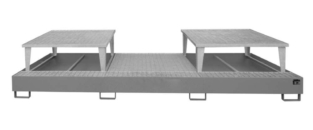 Bauer Auffangwanne AWA 32 3850 x 780 x 1460 mm lackiert mausgrau Produktbild Bauer Auffangwanne AWA 32 3850 x 780 x 1460 mm lackiert mausgrau