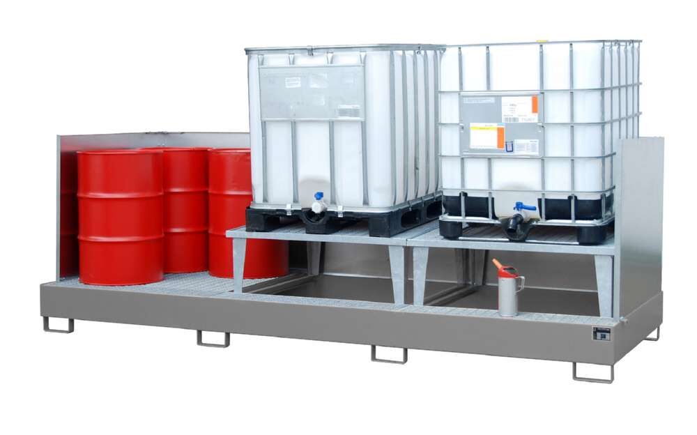 Bauer Auffangwanne AWA 32 3850 x 780 x 1460 mm lackiert mausgrau Produktbild Bauer Auffangwanne AWA 32 3850 x 780 x 1460 mm lackiert mausgrau bild 2